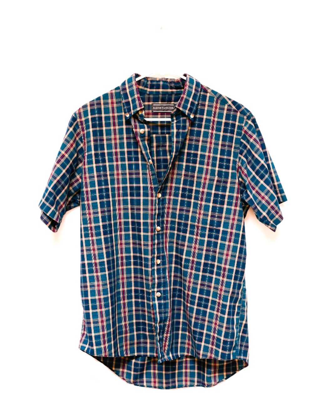 David Taylor short sleeve Men's plaid shirt - Like new